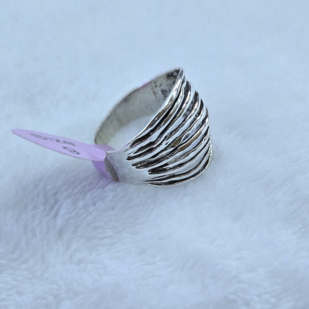 Noa Zuman Sterling Silver🤍 Convexed Bands Ring💍 - Picture 4 of 16